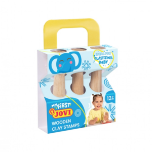 Jovi Il mio primo kit di modellazione in plastilina con 3 timbri in legno