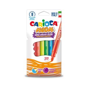 Carioca Neon marcatore Fine/Medio Multicolore 8 pz