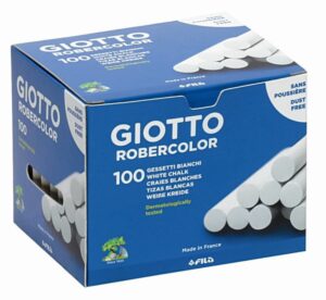 F.I.L.A. Astuccio 100 Gessi Giotto Robercolor Bianchi - Diametro 10Mm