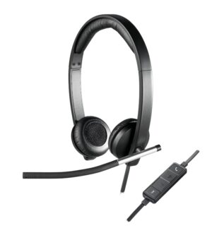Logitech H650E Cuffia Padiglione auricolare Nero, Argento