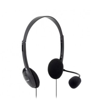 Vultech Cuffie Con Microfono Hs-01 Rev 2.2, Doppio Jack 3,5Mm + Adattatore
