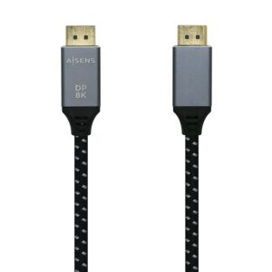 AISENS A149-0437 cavo DisplayPort 2 m Nero, Grigio
