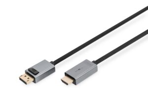 Digitus Cavo Adattatore Displayport 4K, Dp - Hdmi Tipo A Mt 3
