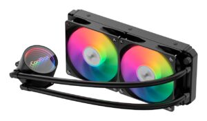 CoolBox Infinite Liquid 240 ARGB Processore Kit di raffreddamento a liquido 12 cm Nero 1 pz