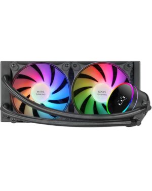 Mars Gaming ML-LCD240 Processore Kit di raffreddamento a liquido 12 cm Nero 1 pz